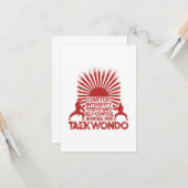 5 Tenets von Taekwondo Karte (Vorderseite/Rückseite Beispiel)