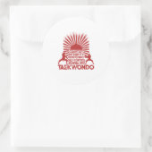 5 Tenets von Taekwondo Runder Aufkleber (Tasche)