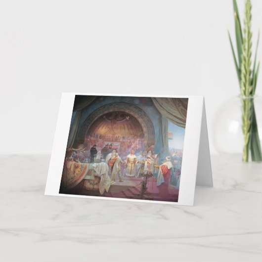 5 The Bohemisch King Premysl Otakar II., Mucha Karte (Vorderseite)