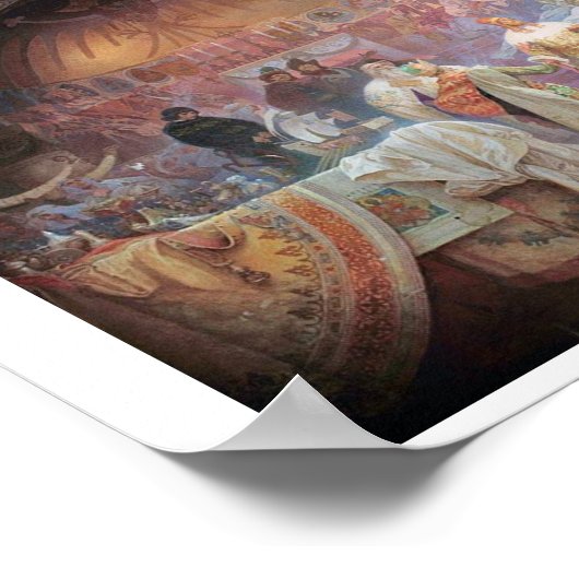 5 The Bohemisch King Premysl Otakar II., Mucha Poster (Ecke)