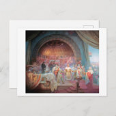 5 The Bohemisch King Premysl Otakar II., Mucha Postkarte (Vorne/Hinten)