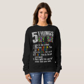 5 Things About My Son Autism Awareness Support for Sweatshirt (Vorne ganz)