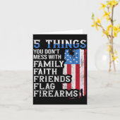 5 Things You Dont Mess With For Proud Patriotic Am Karte (Gelbe Blume)