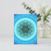 5 throat chakra hellblau von Tutti Postkarte (Stehend Vorderseite)