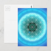 5 throat chakra hellblau von Tutti Postkarte (Vorne/Hinten)