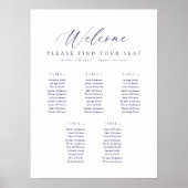 5 Tische Dunkelblau - Begrüßungsdiagramm Poster (Vorne)