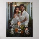 5 Tische elegante Hochzeitskarte für Fotos Poster (Vorne)