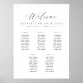 5 Tische Willkommen Sitzplan Poster (Vorne)