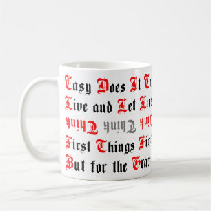 5 traditionelle Slogans für Mäßigkeit Tasse