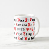 5 Traditionelle Sobriety Slogans Tasse (VorderseiteRechts)