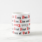 5 Traditionelle Sobriety Slogans Tasse (Mittel)