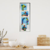 5 Übungsstrecken bemalen Posters Poster (Küche)