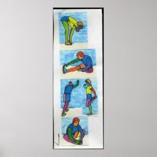 5 Übungsstrecken bemalt Poster