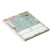 5 und 1 Food Journal Floral and Wood Design Notepa Notizblock (angewinkelt)