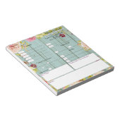 5 und 1 Food Journal Floral and Wood Design Notizblock (angewinkelt)