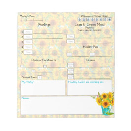 5 und 1 Food Journal Notepad Notizblock