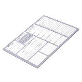 5 und 1 Lebensmittelspur | Speiseplan | Lebensmitt Notizblock (angewinkelt)