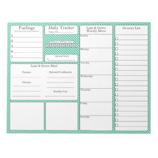 5 und 1 Lebensmittelspur | Speiseplan | Lebensmitt Notizblock