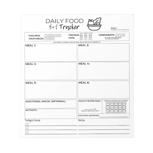 5 und 1 Notepad (5.5X6) Notizblock (Vorderseite)