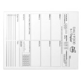 5 und 1 Notepad (8.5 x 11) Notizblock (Vorderseite)