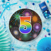 5. Veranstaltung - Spaß, farbenfroh, kühl, Regenbo Pappteller (Party)