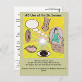 5 Verwendung der sechs Sinne - von der abhängigen  Postkarte (Vorne/Hinten)