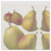 5 Vintage Birnen illustriert Stoff (Nahaufnahme)