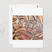 5 Violine Postkarte (Vorne/Hinten)