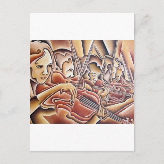 5 Violine Postkarte (Vorderseite)