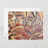 5 Violine Postkarte (Vorne/Hinten)
