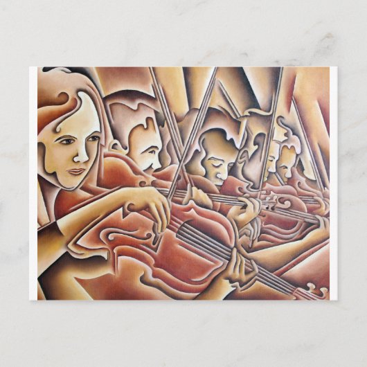 5 Violine Postkarte (Vorderseite)