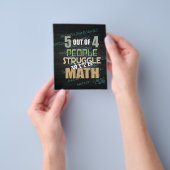 5 von 4 Kampf mit Mathematik | Math Lovers Gift Flyer (Gruppe)