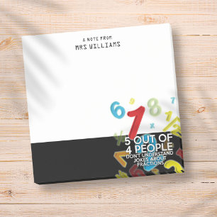 5 von 4 Personen Mathe-Zitat Personalisiert Post-it Klebezettel