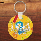 5 VON 4 PERSONEN Mathematik Witz Schlüsselanhänger (Vorderseite)