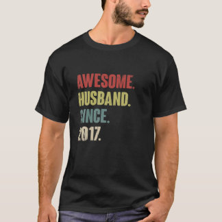 5 Wedding Aniversary Gift Him - Awesome Husband Si T-Shirt