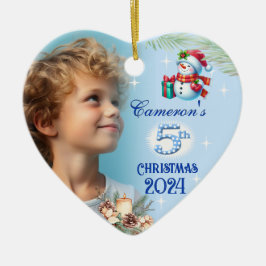 5. Weihnachtsgeschenk für Personalisierte Jungen F Keramik Ornament