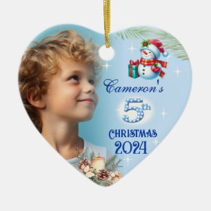 5. Weihnachtsgeschenk für Personalisierte Jungen F Keramik Ornament