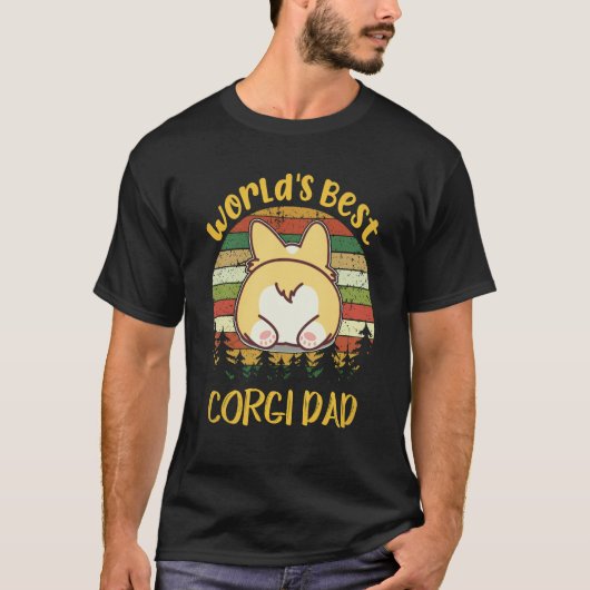 5 Weltbester Corgi-Vati Corgi T-Shirt (Vorderseite)