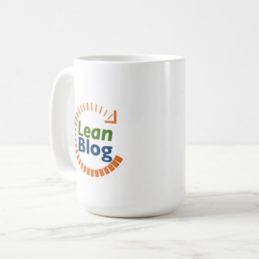 5 Whys-Parodie-Tasse - magerer Blog Kaffeetasse (Vorderseite Links)