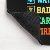 5 wichtige Elemente Luft Wasser Badminton Erde Feu Mousepad (Ecke)