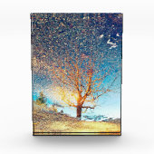 5"x7" Acrylblock | | Cherry Tree Puddle Fotoblock (Vorderseite)