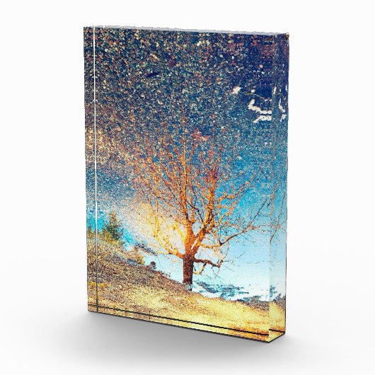 5"x7" Acrylblock | | Cherry Tree Puddle Fotoblock (Rechts)