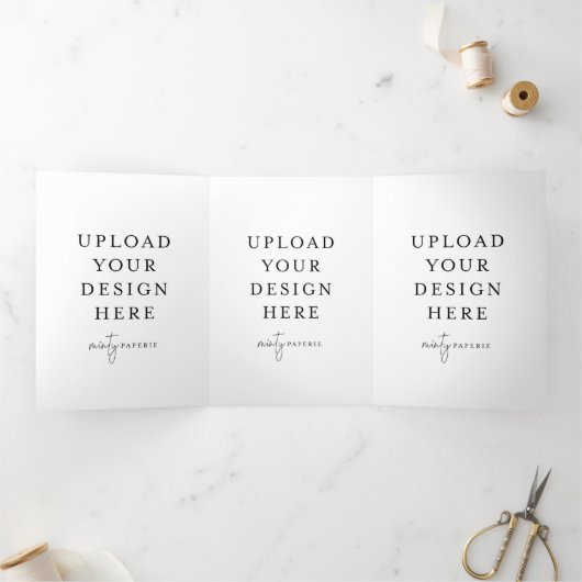 5"x7" Dreifache Buchstabenkarte Dreifach Gefaltete Karte (Innenseite)