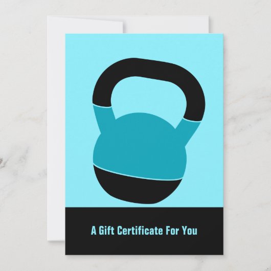 5"x7" Electric Blue Performance Gift Certificate (Vorderseite)
