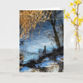 5"x7" Faltkarte | Creek Reflection 16 Karte (Gelbe Blume)