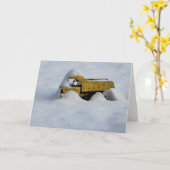 5"x7" Faltkarte | Schneepflug Karte (Gelbe Blume)