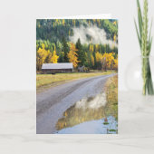 5"x7" Faltkarte | Sunny Fall Puddle Karte (Vorderseite)