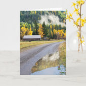 5"x7" Faltkarte | Sunny Fall Puddle Karte (Gelbe Blume)