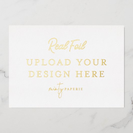 5"x7" Gold Foil Landscape Print - Mach es selbst Folieneinladung (Vorderseite)