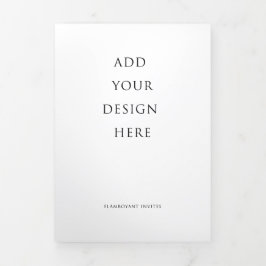 5"x7" Programm für das Hochzeittrifache des Briefe